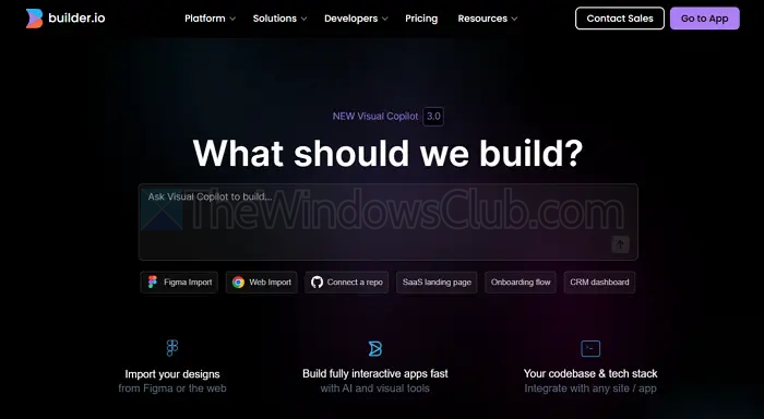 Builder IO website builder